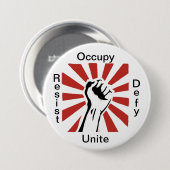 Badge Rond 7,6 Cm Occupez (Devant & derrière)