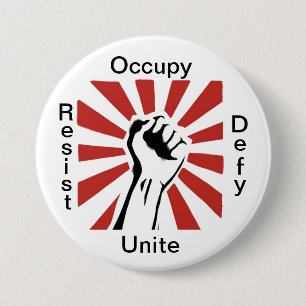 Badge Rond 7,6 Cm Occupez