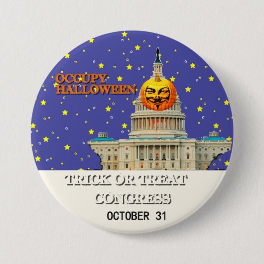 Badge Rond 7,6 Cm Occupez Halloween (Devant)