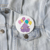 Badge Rond 7,6 Cm Octopus d'anniversaire (En situation)