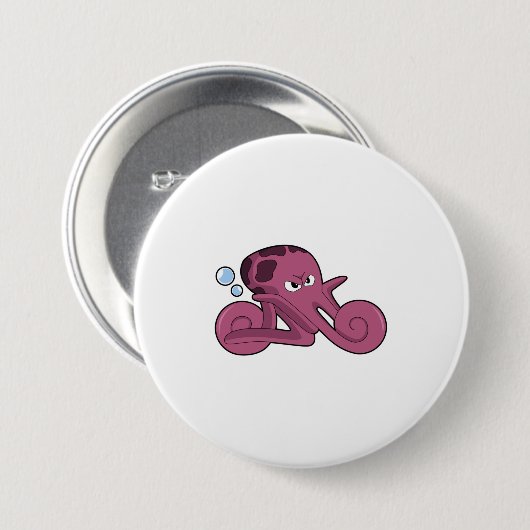 Badge Rond 7,6 Cm Octopus en moto (Devant & derrière)