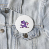 Badge Rond 7,6 Cm Octopus with Fish (En situation)