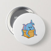 Badge Rond 7,6 Cm Octopus with Packet. (Devant & derrière)