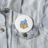 Badge Rond 7,6 Cm Octopus with Packet. (En situation)