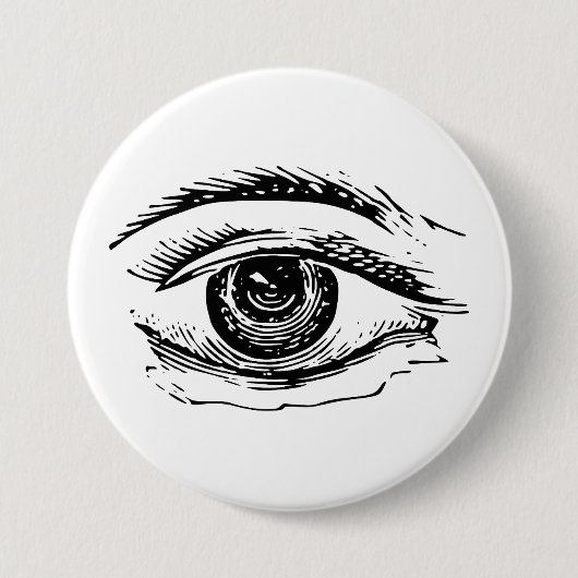Badge Rond 7,6 Cm Oeil (Devant)