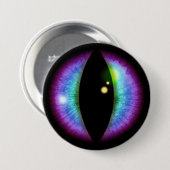 Badge Rond 7,6 Cm Oeil de dragons bleu et violet (Devant & derrière)