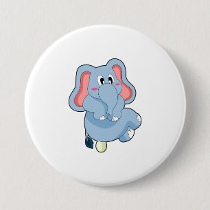 Badge Rond 7,6 Cm Oeuf éléphant