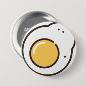 Badge Rond 7,6 Cm oeuf frit (Devant & derrière)