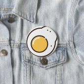 Badge Rond 7,6 Cm oeuf frit (En situation)