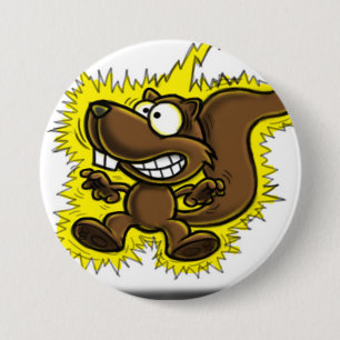 Badge Rond 7,6 Cm Oh regard… un écureuil ! ! !