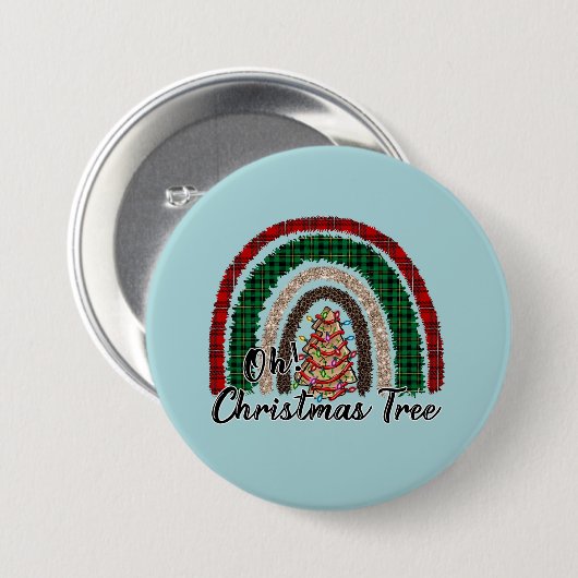Badge Rond 7,6 Cm Oh sapin de Noël (Devant & derrière)