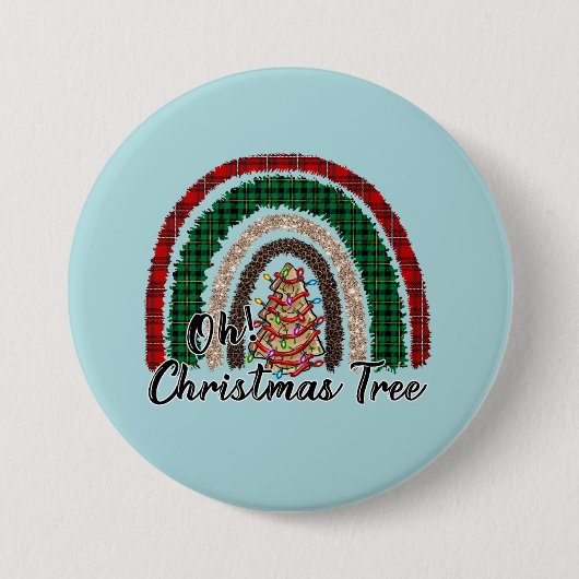 Badge Rond 7,6 Cm Oh sapin de Noël (Devant)