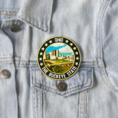 Badge Rond 7,6 Cm Ohio (En situation)