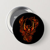 Badge Rond 7,6 Cm Oiseau De Feu (Devant & derrière)