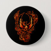 Badge Rond 7,6 Cm Oiseau De Feu (Devant)