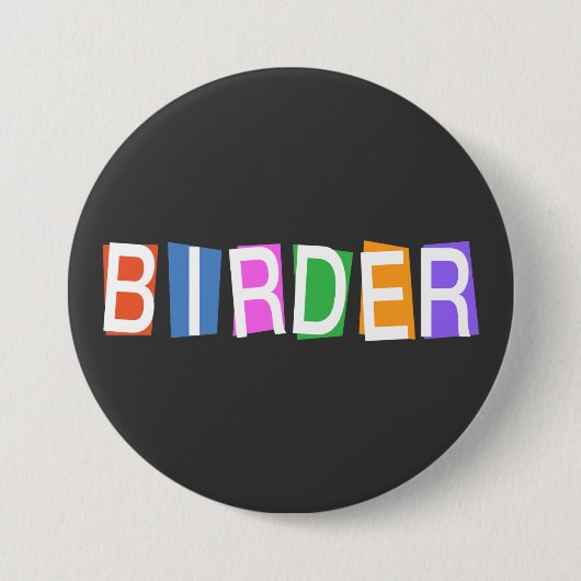 Badge Rond 7,6 Cm Oiseau de style rétro (Devant)