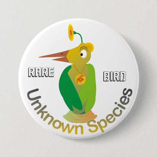 Badge Rond 7,6 Cm Oiseau rare - (bouton) (Devant)