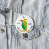 Badge Rond 7,6 Cm Oiseau rare - (bouton) (En situation)