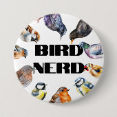 Badge Rond 7,6 Cm Oiseaux, observation des oiseaux, British Birds (Devant)
