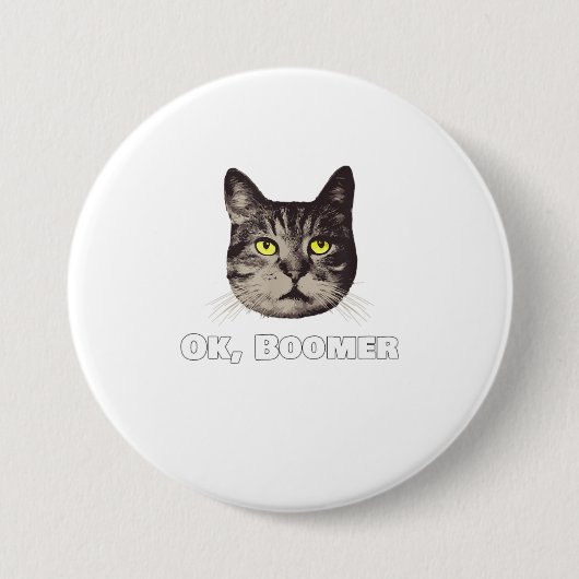 Badge Rond 7,6 Cm Ok Boomer Chat Chemise Millennial Chat Cadeau Oka (Devant)