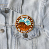 Badge Rond 7,6 Cm Oklahoma (En situation)
