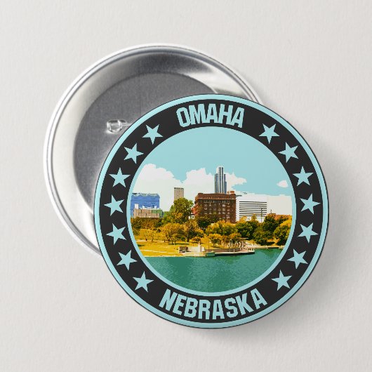 Badge Rond 7,6 Cm Omaha (Devant & derrière)