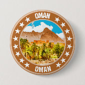 Badge Rond 7,6 Cm Oman (Devant)