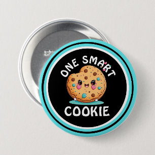 Badge Rond 7,6 Cm One smart cookie 