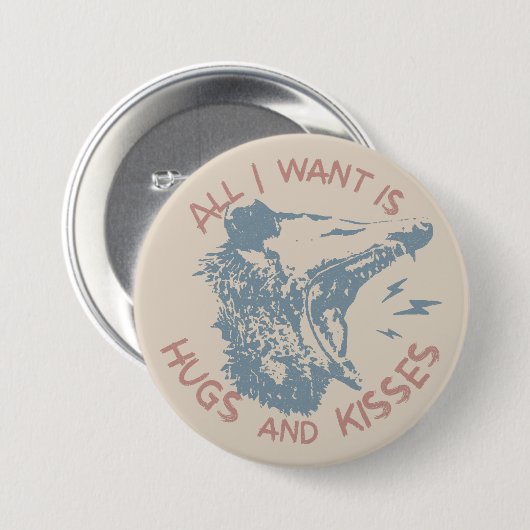 Badge Rond 7,6 Cm Opossum Possum Souhaitant Aimer Drôle Mème Animal (Devant & derrière)