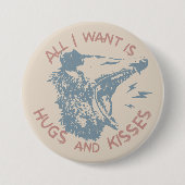 Badge Rond 7,6 Cm Opossum Possum Souhaitant Aimer Drôle Mème Animal (Devant)