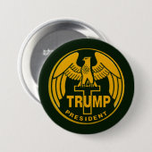Badge Rond 7,6 Cm Or Eagle d'atout (Devant & derrière)