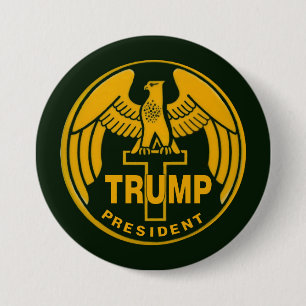 Badge Rond 7,6 Cm Or Eagle d'atout