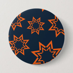 Badge Rond 7,6 Cm Orange, cool, tendance, joueuse motif en forme d'é