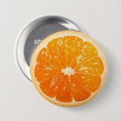 Badge Rond 7,6 Cm Orange coupée en tranches (Devant & derrière)