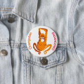 Badge Rond 7,6 Cm Orangutan - bouton (En situation)