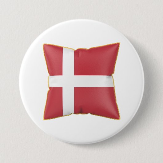 Badge Rond 7,6 Cm Oreiller avec le drapeau du Danemark (Devant)