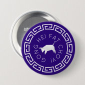 Badge Rond 7,6 Cm Origami Ox chinois (Devant & derrière)