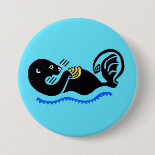 Badge Rond 7,6 Cm Otter - bouton