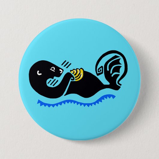 Badge Rond 7,6 Cm Otter - bouton (Devant)