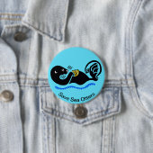Badge Rond 7,6 Cm Otter - bouton (En situation)