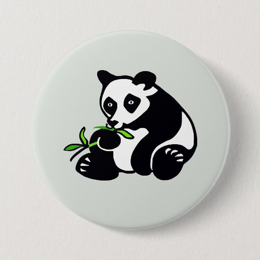 Badge Rond 7,6 Cm Ours de la PANDA - Amoureux des animaux - Faune -  (Devant)
