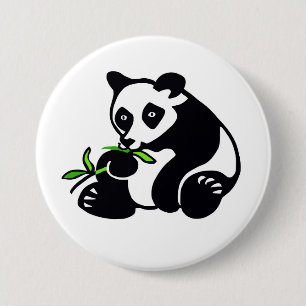 Badge Rond 7,6 Cm Ours Kawaii PANDA - Conservation -Écologie - Natur