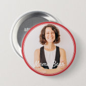 Badge Rond 7,6 Cm Ours Mama encadré Photo simple moderne (Devant & derrière)