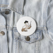 Badge Rond 7,6 Cm Owl as Teacher with Pointer (En situation)