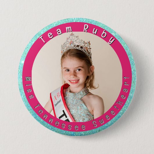 Badge Rond 7,6 Cm Pageant Button (Devant)