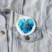 Badge Rond 7,6 Cm Paire de dauphins (En situation)