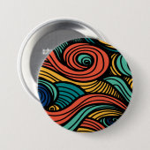 Badge Rond 7,6 Cm Paisley haché (Devant & derrière)