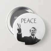 BADGE ROND 7,6 CM PAIX DE RFK (Devant & derrière)