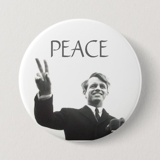 BADGE ROND 7,6 CM PAIX DE RFK (Devant)