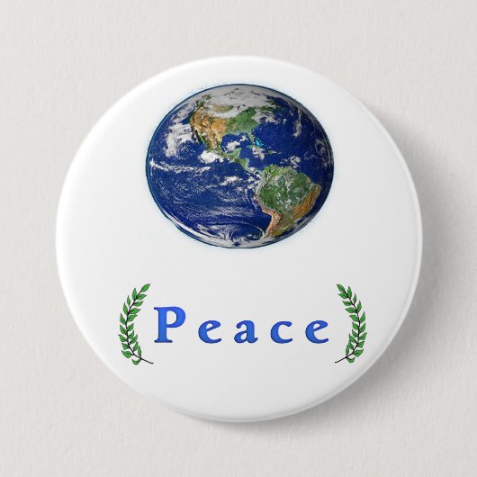 Badge Rond 7,6 Cm Paix mondiale (Devant)